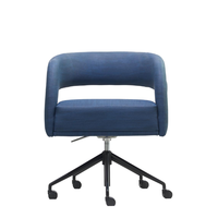 Chaise de bureau exécutive moderne de luxe léger, durable, avec revêtement en tissu et roulettes pivotantes, pour chambres d'hôtel et usage professionnel