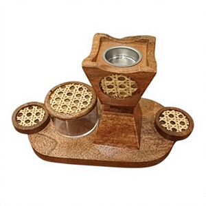Sandalwood Incense Burner Bakhoor Artistic Detailing Handmade Eco-Friendly Natural Durable for Religious Use Gifting Home <b>Decor</b> - Product Image 1