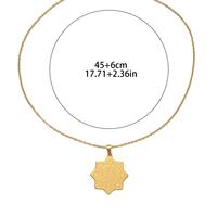 Excelente Collar de Joyería al por Mayor de Acero Inoxidable con Colgante de Estrella Octogonal de los Grandes Seljukas, Shahada, Allah, Islámico, Árabe, Musulmán, Eid, Corán
