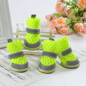 Small Dog Summer Sandals Cute Solid Pattern Breathable Anti-Slip <strong>Pet</strong> <strong>Shoes</strong> with Comfortable Reflective Mesh Rubber Feet Covers - Product Image 6