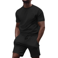 Summer New Sports Casual Men Designer 2 Pieces T-shirt Shorts Sets Suits Custom Cotton Male Tracksuits