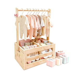 Cajón de madera para <span class=keywords><strong>Baby</strong></span> Shower, armario, cesta para <span class=keywords><strong>Baby</strong></span> Shower con perchas y divisores - Product Image 6