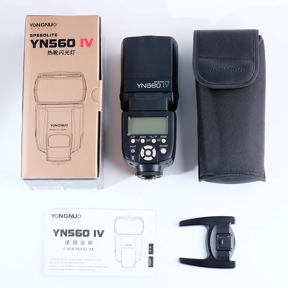 Grote Verkoop Originele Yongnuo YN560IV 2.4G Draadloze Voor Canon Speedlite Yn 560 Iv Handleiding Speedlite Yongnuo YN-560 Iv Flash licht