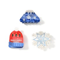Pinces à cheveux en acétate flocon de neige YJL personnalisées et créatives pour l'hiver et Noël, accessoires de mode coréens pour femmes et filles