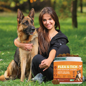 Friandises à mâcher naturelles <span class=keywords><strong>et</strong></span> biologiques pour la prévention des puces <span class=keywords><strong>et</strong></span> des tiques chez le <span class=keywords><strong>chien</strong></span>, 150 unités, saveur poulet, favorise la santé de la peau <span class=keywords><strong>et</strong></span> du pelage pour toutes les races - Product Image 3