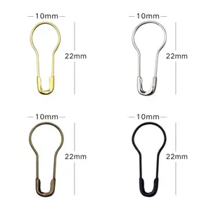 1000 Cái Giao Hàng Nhanh 22 Mét Soild Brass Kim Loại Bóng Đèn Treo Tag An Toàn Pin Màu Đen Lê Hình An Toàn Pin Trong Kho