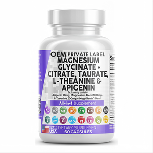 Capsules <span class=keywords><strong>de</strong></span> complexe <span class=keywords><strong>de</strong></span> magnésium OEM ODM avec glycinate, citrate, malate, oxyde, taurate, aspartate, <span class=keywords><strong>orotate</strong></span> et chlorure <span class=keywords><strong>de</strong></span> magnésium et <span class=keywords><strong>de</strong></span> <span class=keywords><strong>zinc</strong></span> - Product Image 1