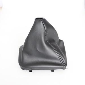 Bmw E46 Manual Gear Shift Boot Black Leather Texture Knob Cover For <b>Car</b> <b>Interior</b> - Product Image 2