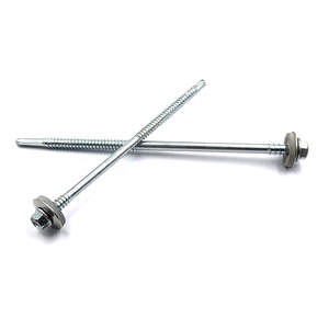 Vis de toiture à double filetage, tête hexagonale, vis autoperceuse, vis pour panneaux sandwich, 160 mm - Product Image 1