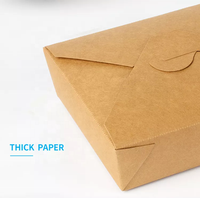 IO-fiambrera Bento degradable para niños, fiambrera de papel kraft reciclable