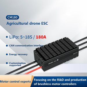 ESC en plastique CM180 5~18S 180A 3.3V/5V pour régulateur, contrôleur de vitesse électronique à réponse rapide, protection IPX4, pour applications agricoles RC - Product Image 3
