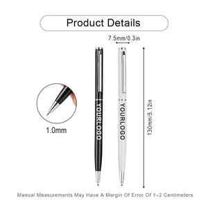 Bolígrafo al por Mayor con Logotipo Personalizado, Recarga Negra de 1.0 mm, Regalo Empresarial de Oficina, Bolígrafos de Metal de Lujo - Product Image 2