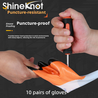 SHINEKNOT 10 Pasang Sarung Tangan Pelindung Tahan Tusukan Sarung Tangan Pelindung Jari yang Dipertebal, Tahan Aus, dan Diperkuat