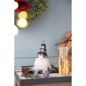 DB Adornos de Papá Noel de felpa personalizables 3 uds Gnomo sentado para el hogar Mesa de Navidad para regalos de fiesta de vacaciones - Product Image 5