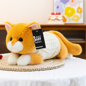 Peluche chat Ragdoll en forme de pull, simulation de qualité, <span class=keywords><strong>chaton</strong></span> mignon à poils longs, cadeau pour filles, amies, fêtes, vente en gros - Product Image 2