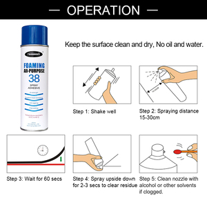 Adesivo <span class=keywords><strong>Spray</strong></span> Schiumogeno Multiuso ad Alte Prestazioni, Ideale per Fogli di Vinile Termotrasferibile, Pavimenti in Vinile, Fogli Adesivi - Product Image 5