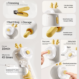 2 trong 1 điện bé Nail tông đơ điện Nail Khoan tự động Nail Clipper Set cho trẻ sơ sinh Kid - Product Image 4