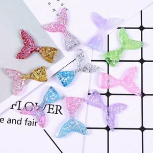ชิ้นส่วนตกแต่งเรซิ่นใสรูปหางนางเงือกสำหรับทำสไลม์ DIY  ชิ้นส่วนตกแต่งโทรศัพท์  จี้ห้อยสไลม์ - Product Image 6