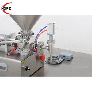 Machine de remplissage semi-automatique HZPK G1WGD pour bouteilles cylindriques, détergent, cosmétiques, miel, sauce, huile d'olive, eau, liquide, pâte - Product Image 5
