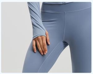 OEM Service Reversible Solid Plus Size Waterproof Breathable Yoga Activewear Set Thumbhole Jacket &amp; Squat-Proof <strong>Leggings</strong> - Product Image 3