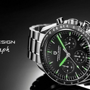 PAGANI DESIGN 2026 Nouvelle montre à quartz de luxe pour homme en acier inoxydable, date automatique, chronographe, verre saphir - Product Image 4
