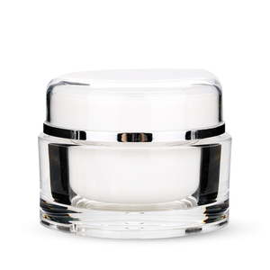 5g 10g 15g 30g 50g thick wall acrylic plastic bottle white round cosmetic makeup cream jar