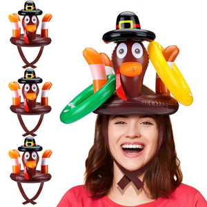 ห่วงเป่าลมรูปไก่งวง PVC ของเล่นโยนสำหรับพ่อแม่ลูก เสริมสร้างปฏิสัมพันธ์กันระหว่างผู้ปกครองและเด็ก ของเล่นอีสเตอร์ ทนทาน เป็นมิตรกับสิ่งแวดล้อม เหมาะสำหรับเล่นในร่มและกลางแจ้ง กิจกรรมกีฬาแบบทีม งานปาร์ตี้ - Product Image 1