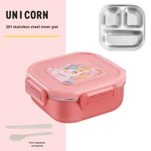 <span class=keywords><strong>กล่อง</strong></span><span class=keywords><strong>ข้าว</strong></span>สแตนเลสสตีล 201 ลายการ์ตูน สำหรับนักเรียน ป้องกันการรั่วซึม ความจุขนาดใหญ่ (800-1000 มล.) เก็บความร้อน พร้อมช่องใส่น้ำ - Product Image 6