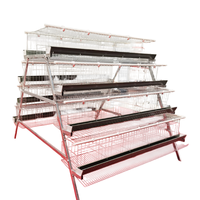 Cage à poulets portable de type A, cage à étages en métal durable, anti-rouille, pour petites et grandes exploitations agricoles