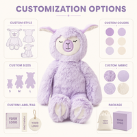 Boneka Alpaca Plush Kustom Langsung dari Pabrik, Berdasarkan Desain OEM ODM, Boneka Karakter Isi Dakron untuk Merek IP Asli