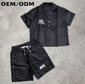 Set Personalizzato di Pantaloncini <span class=keywords><strong>e</strong></span> Maglietta in Nylon, Stile Hip Hop, 100% Nylon con Stampa Serigrafica, Completo Sportivo per Uomo - Product Image 1