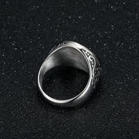 Bague MECYLIFE vintage en acier inoxydable, style arabe, double lame, bijoux du Moyen-Orient, bague pour homme