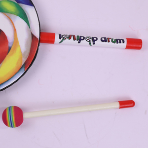 Instruments pour enfants à percussion Orff vente en gros 8 pouces sucette polyester peau de <span class=keywords><strong>tambour</strong></span> <span class=keywords><strong>tambour</strong></span> à main - Product Image 4