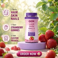 Livraison Rapide – Gummies de Biotine et Collagène à Marque Blanche – Compléments Vitaminiques Naturels pour Ongles, Peau et Cheveux – Capsules Capillaires Beauté