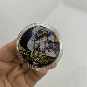 Pièce de monnaie commémorative en or de l'anime japonais Evangelion Asuka EVA, 25e anniversaire - Product Image 3