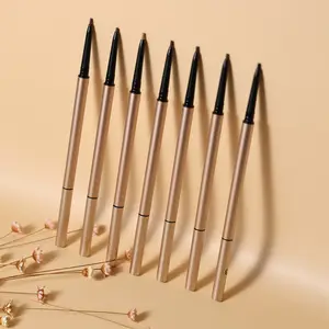 도매 맞춤 로고 눈썹 연필 개인 라벨 눈썹 방수 메이크업 7 색 아이 브로우 연필