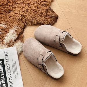 Chaussons d'automne-<span class=keywords><strong>hiver</strong></span> pour femmes en coton Bircan, nouvelles chaussures doublées de polaire avec semelle épaisse antidérapante, bout plat, semelle souple, chaussures décontractées - Product Image 4