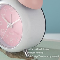 Jam Meja Desain Vintage Fashion Time Vision Harga Terbaik, Diameter 4 Inci, Mesin Quartz, Fungsi Snooze, Dekorasi Kantor