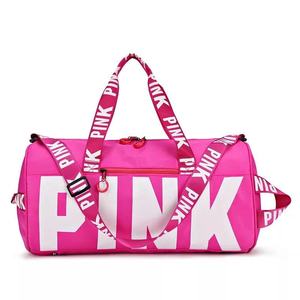 Ragazze delle donne All'aperto di Viaggio di Grande Capacità Impermeabile Palestra Sport ROSA Durante La Notte Duffle Bag - Product Image 1