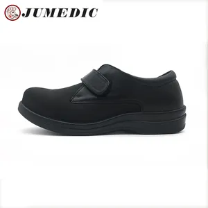 JIEJU Reduce Ulcers Latest Black Wide Box Toe Shoes Wide Diabetic Orthopedic Shoes For Diabetic Shoes 6.5 Wide
