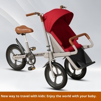 Nouveau modèle de poussette à trois roues vélo avant siège bébé pour Parents enfants cadre en alliage d'aluminium capacité de charge 20KG