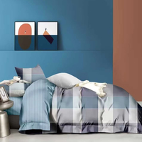 Ensemble de housse de couette TC300 de luxe imprimé certifié OEKO-TEX 1800TC 4 pièces 100% coton pour la maison et l'hôtel, tissé
