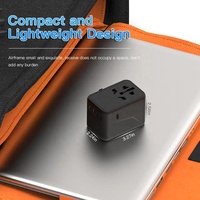 Worldplug GaN 65W Chargeur rapide Convertisseur de sortie Prise murale intelligente Adaptateur de voyage universel