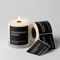 Étiquettes de produits professionnelles à finition mate pour les pots de bougies et la marquage de la décoration intérieure