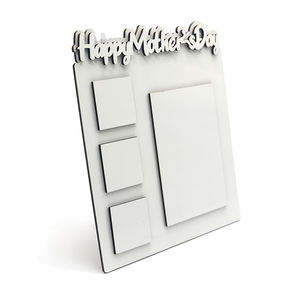 Sublimation Printable Blank Happy Mother's Day Plaque MDF Photo <b>Frame</b> with Stand for Mother's Day <b>Wooden</b> <b>Frame</b> - Product Image 1