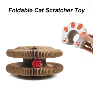 Rascador para Gatos de Papel Corrugado Tipo Órgano, Resistente a Desgarros y Sin Desprendimiento de Material, con Campana para Placer y Relajación, Productos para Afilar las Garras del Gato - Product Image 2