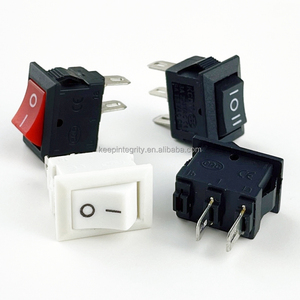 Mini 3A 250VAC 6A 125VAC <span class=keywords><strong>kcd11</strong></span> <span class=keywords><strong>Rocker</strong></span> Power Thiết bị chuyển mạch 10*15 mét màu đỏ với 2 vị trí trên và tắt chuyển đổi - Product Image 1