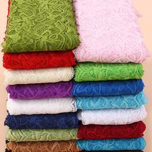Dentelle <span class=keywords><strong>élastique</strong></span> en nylon et spandex de 8 cm de largeur, noire, blanche, rose, rouge, violette, pour accessoires vestimentaires, décoration, dentelle étroite pour sous-vêtements - Product Image 1