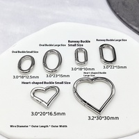 Bijoux de bricolage en acier inoxydable boucle ovale piste coeur boucle collier sac en acier inoxydable suspendus résultats de bijoux composants