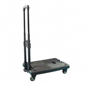 Chariot de bagages d'extérieur pliable télescopique avec poignée ergonomique, conception portable à 4 roues, capacité de charge de 100 kg, facile à utiliser - Product Image 6